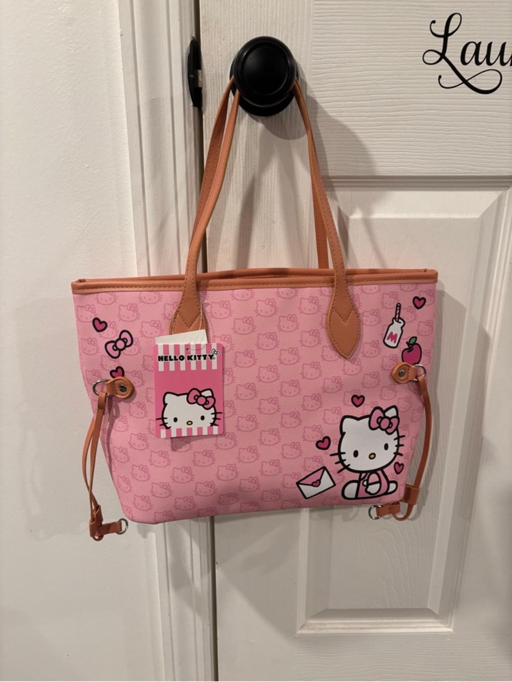 Hello Kitty Sanrio pink tote bag #kawaii #sanrio #neverfullvibes